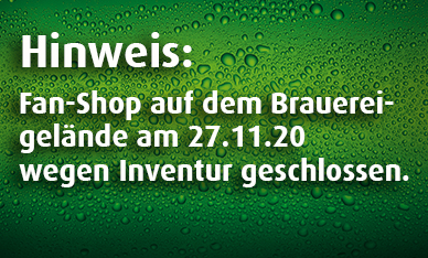 Fanshop wegen Inventur geschlossen